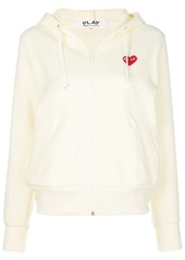 Comme des Garçons heart-patch zip-up hoodie