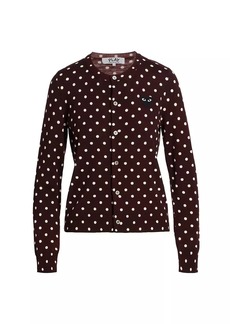 Comme des Garçons Heart Polka Dot Cardigan