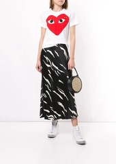 Comme des Garçons heart print logo patch T-shirt