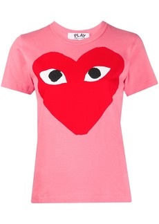 Comme des Garçons heart print round neck T-shirt