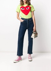 Comme des Garçons heart print round neck T-shirt