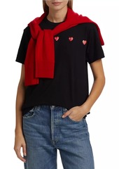 Comme des Garçons Horizontal Heart Cotton T-Shirt