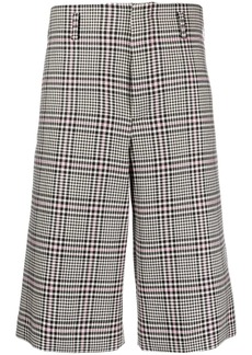 Comme des Garçons houndstooth knee-length wool shorts