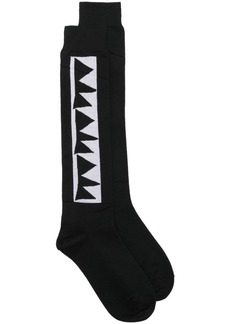 Comme des Garçons intarsia-logo cotton socks