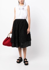 Comme des Garçons lace-detail layered midi skirt