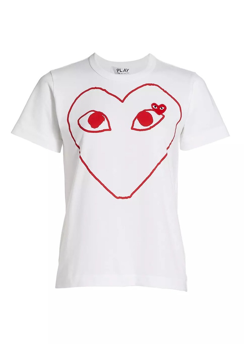 Comme des Garçons Large Heart Graphic T-Shirt