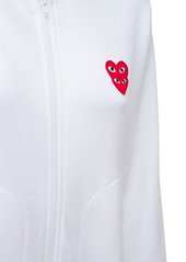 Comme des Garçons Logo Cotton Jersey Zip Sweatshirt Hoodie