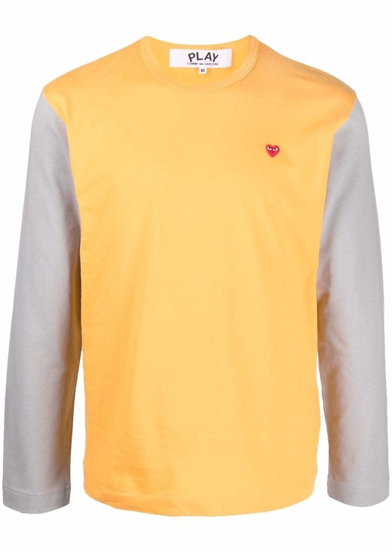 Comme des Garçons logo-embroidered colour-block T-shirt
