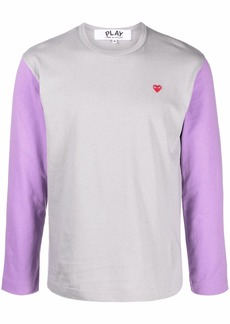 Comme des Garçons logo-embroidered colour-block T-shirt