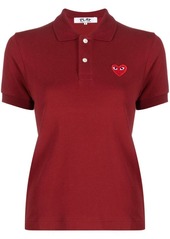 Comme des Garçons logo embroidered cropped polo shirt