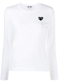 Comme des Garçons logo embroidered jersey top