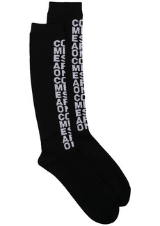 Comme des Garçons logo-knit knee-length socks