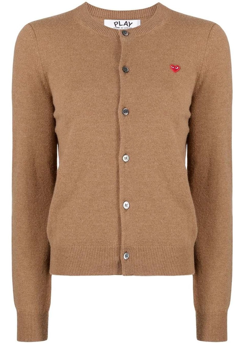 Comme des Garçons logo-patch buttoned-up cardigan