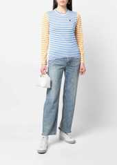 Comme des Garçons logo-patch striped T-shirt