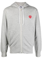 Comme des Garçons logo-patch zip-up hoodie