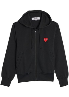 Comme des Garçons logo-patch zipped hoodie