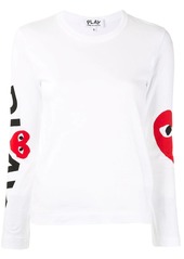 Comme des Garçons logo-print crew neck top