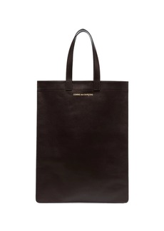 Comme des Garçons logo-print leather tote bag