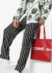 Comme des Garçons logo-print leather tote bag