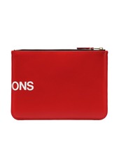 Comme des Garçons logo-print leather pouch