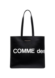 Comme des Garçons logo-print leather tote bag