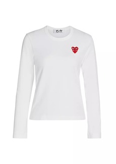 Comme des Garçons Long-Sleeve Double Heart T-Shirt