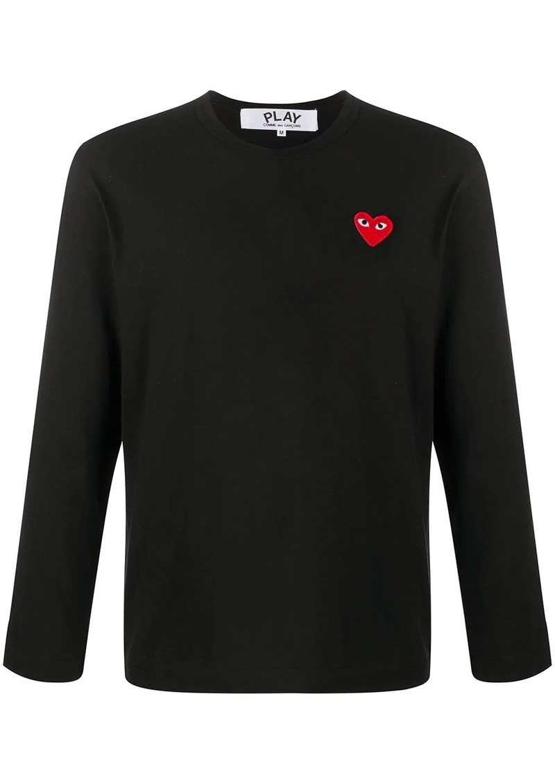 Comme des Garçons long sleeve heart patch T-shirt