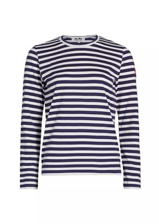 Comme des Garçons Long-Sleeve Striped Cotton T-Shirt