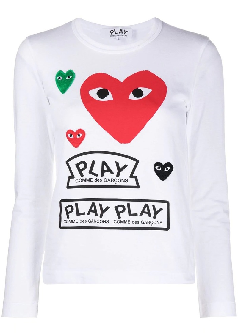 Comme des Garçons long-sleeved multi-logo T-shirt