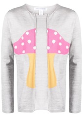 Comme des Garçons melange-effect mushroom-print jumper