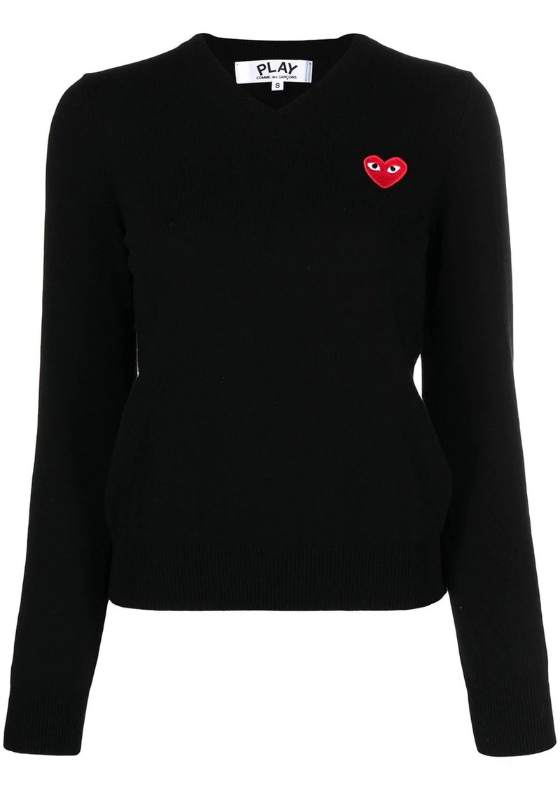 Comme des Garçons motif V-neck jumper