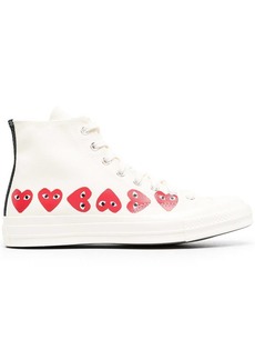 Comme des Garçons Chuck 70 Hi "Multi Hearts White" sneakers