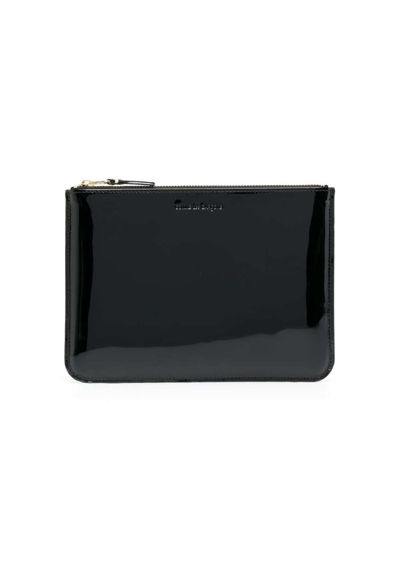 Comme des Garçons patent-finish clutch bag