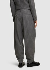 Comme des Garçons Pinstriped Wool Flannel Pants