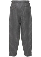 Comme des Garçons Pinstriped Wool Flannel Pants