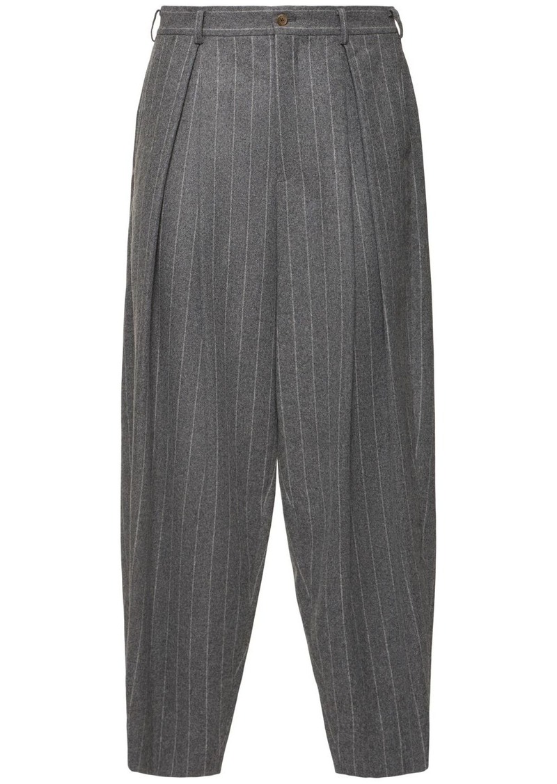 Comme des Garçons Pinstriped Wool Flannel Pants