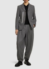 Comme des Garçons Pinstriped Wool Flannel Pants