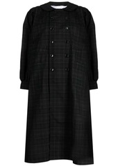 Comme des Garçons plaid-pattern double-breasted coat