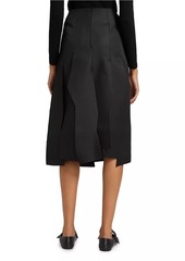 Comme des Garçons Pleated Asymmetrical Midi-Skirt