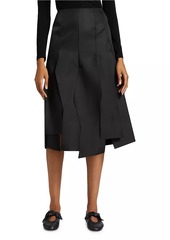 Comme des Garçons Pleated Asymmetrical Midi-Skirt