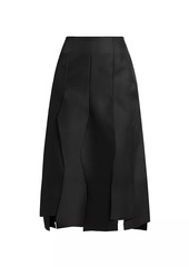 Comme des Garçons Pleated Asymmetrical Midi-Skirt