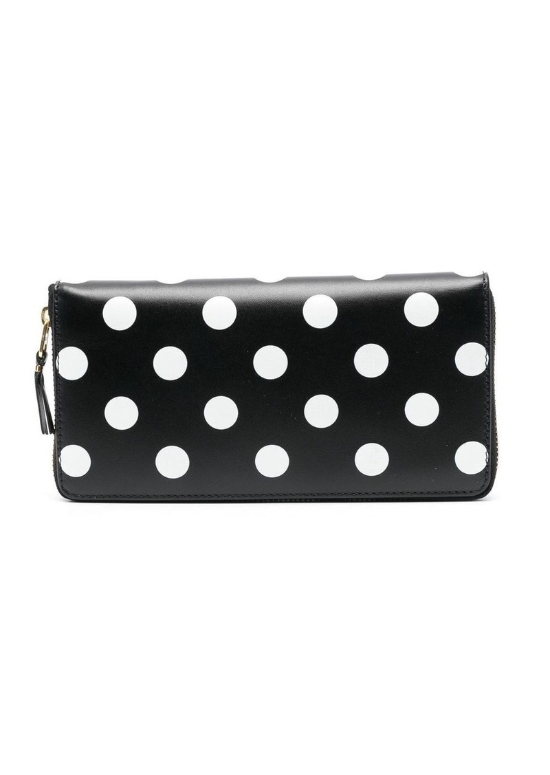 Comme des Garçons polka-dot continental wallet