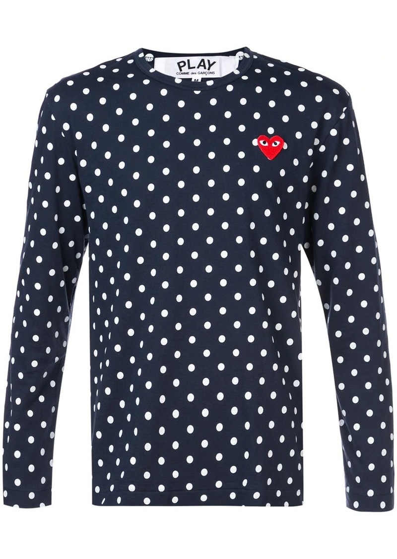 Comme des Garçons polka-dot long sleeve top