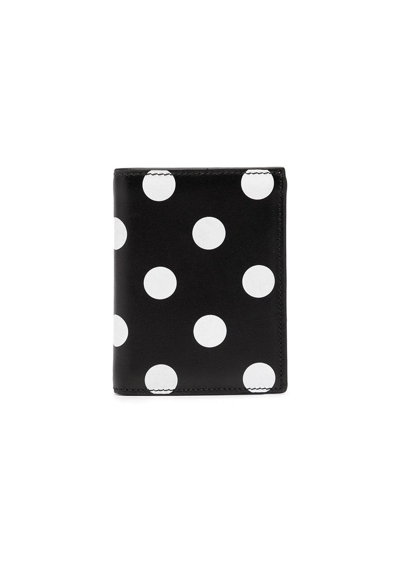 Comme des Garçons polka dot-print leather cardholder