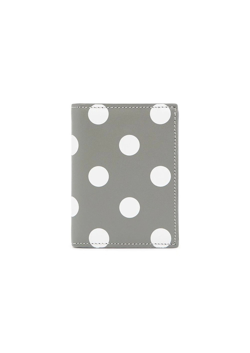 Comme des Garçons polka dot-print leather cardholder