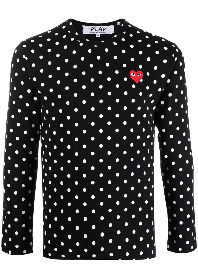 Comme des Garçons polka dot-print long-sleeved T-shirt