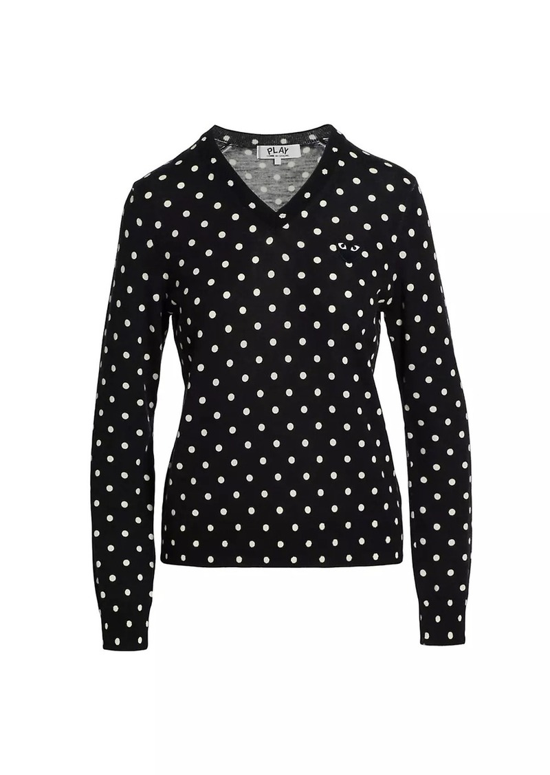 Comme des Garçons Polka Dot Wool Knit Sweater