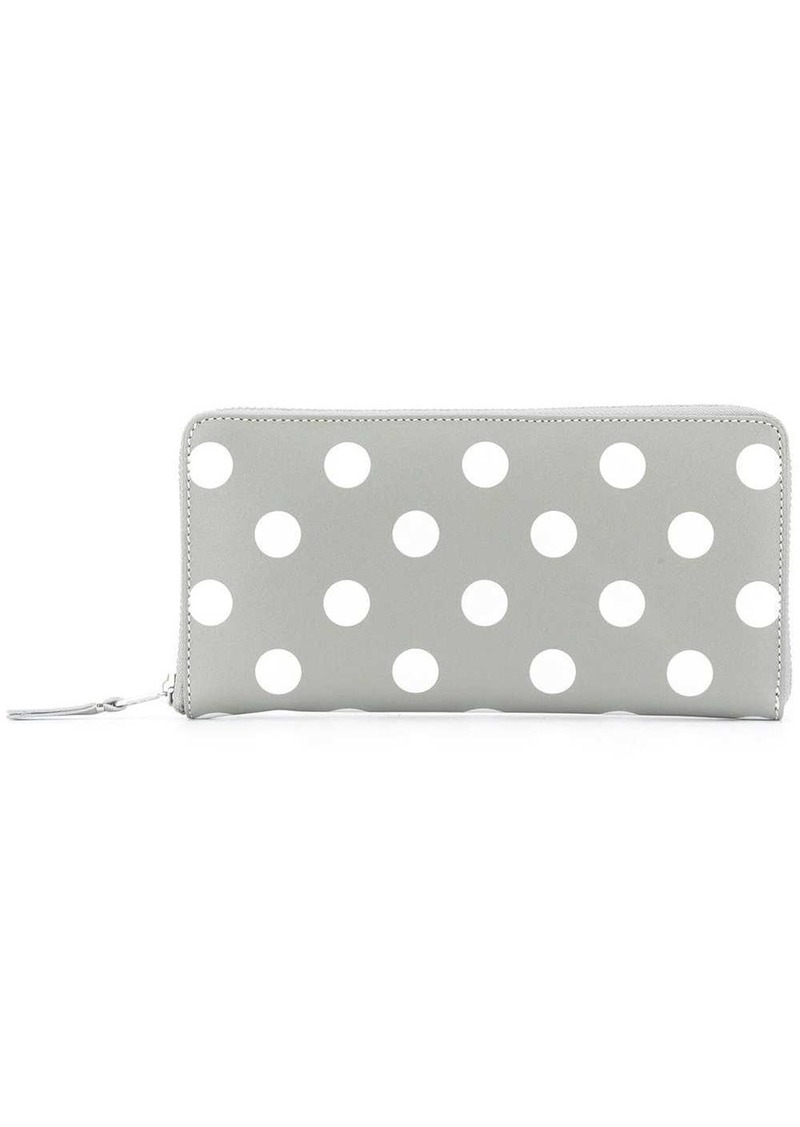 Comme des Garçons polka dot zip wallet