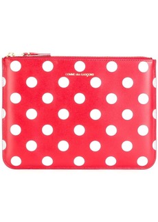 Comme des Garçons polka dot zipped clutch