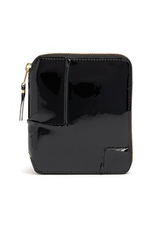 Comme des Garçons Reversed Hem Patent Zip Around Wallet